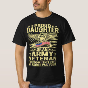 Trotse dochter van militaire veteraan - Vrijheid T-shirt