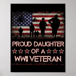 Trotse dochter van veteraan uit Tweede Wereldoorlo Poster