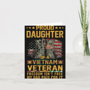 Trotse dochter van Vietnam-veteraan patriottische Kaart