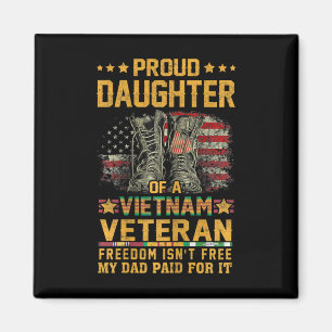 Trotse dochter van Vietnam veteraan patriottische  Magneet