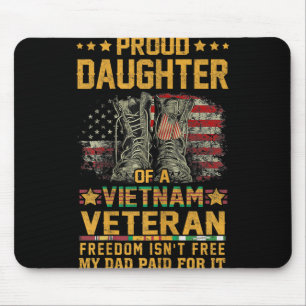 Trotse dochter van Vietnam veteraan patriottische Muismat