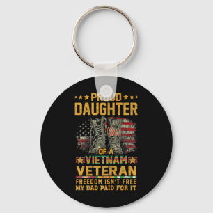 Trotse dochter van Vietnam veteraan patriottische Sleutelhanger
