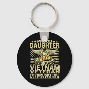 Trotse dochter van Vietnamveteraan Amerikaanse vla Sleutelhanger