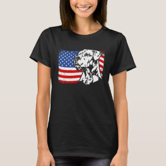 Trotse Dogo Argentino Amerikaanse Vlag Patriotisch T-shirt