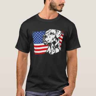 Trotse Dogo Argentino Amerikaanse Vlag Patriotisch T-shirt