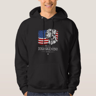 Trotse Dogo Argentino Moeder Amerikaanse Vlag Patr Hoodie