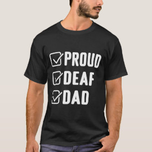 Trotse Dove Vader Asl Handgebaar Dove Bewustwordin T-shirt