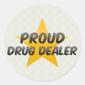 Trotse drugsdealer ronde sticker (Voorkant)