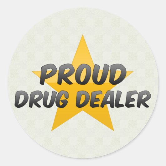 Trotse drugsdealer ronde sticker (Voorkant)