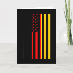 Trotse Duitse Amerikaanse Jongen Meisje Zus Duitse Kaart