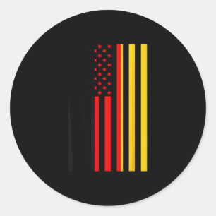 Trotse Duitse Amerikaanse Jongen Meisje Zus Duitse Ronde Sticker