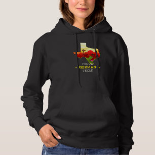 Trotse Duitse Texaan Texas en Duitsland Kaart en Hoodie