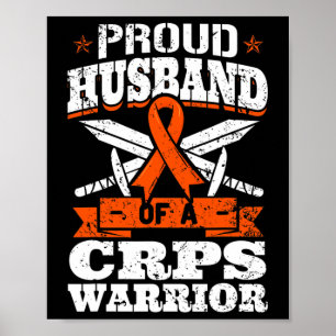 Trotse echtgenoot van een CRPS Warrior RSD Awarene Poster