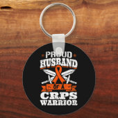 Trotse echtgenoot van een CRPS Warrior RSD Awarene Sleutelhanger (Voorkant)