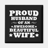 Trotse echtgenoot van een geweldige mooie vrouw magneet (Voorkant)