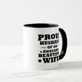trotse echtgenoot van een geweldige , mooie vrouw mok (Voorkant rechts)