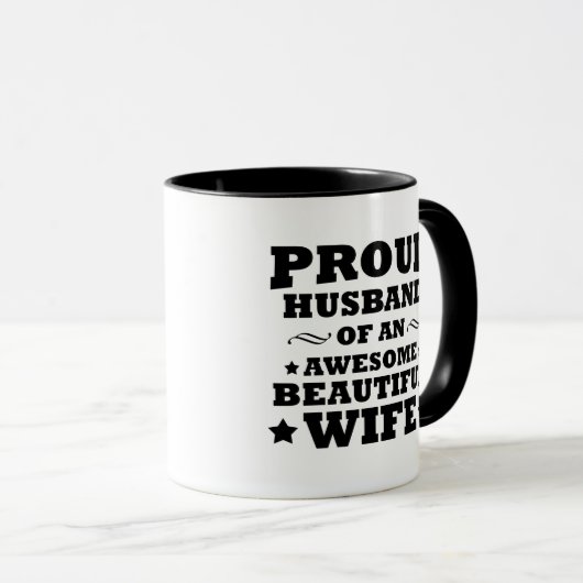 trotse echtgenoot van een geweldige , mooie vrouw mok (Voorkant rechts)