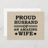 trotse echtgenoot van een geweldige vrouw feestdagenkaart (Voorkant / Achterkant)