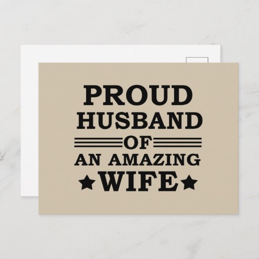 trotse echtgenoot van een geweldige vrouw feestdagenkaart (Voorkant / Achterkant)