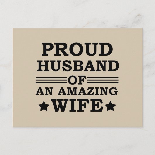 trotse echtgenoot van een geweldige vrouw feestdagenkaart (Voorkant)