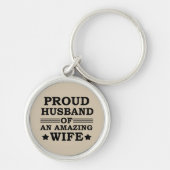 trotse echtgenoot van een geweldige vrouw sleutelhanger (Voorkant)