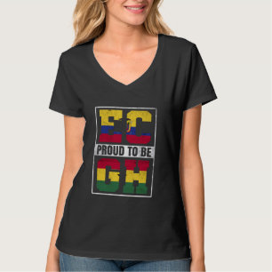 Trotse Ecuadoriaanse Ghanese mix Ecuador en Ghana T-shirt