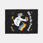 Trotse Eend Op Parade Regenboogdrank Fleece Deken (Voorkant (Horizontaal))