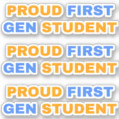 Trotse eerste generatie student sticker (Voorkant)