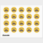 Trotse eigenaar 's werelds grootste Japanse Spitz Ronde Sticker (Vel)