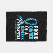 Trotse eigenaar van een nutteloze pancreas T1d Fun Fleece Deken (Voorkant (Horizontaal))
