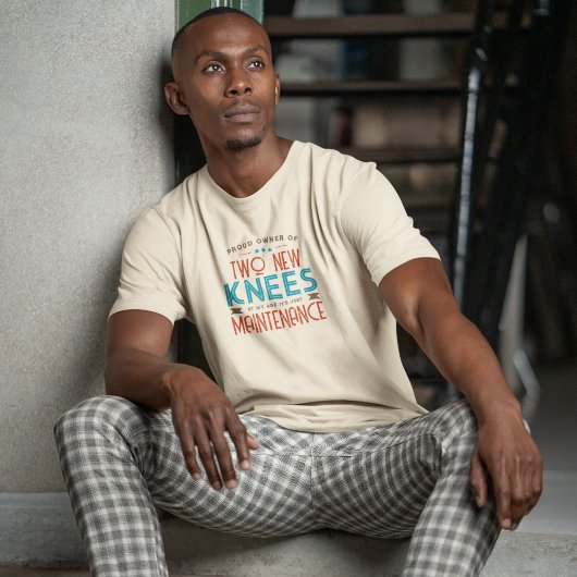 Trotse eigenaar van twee nieuwe knieën t-shirt