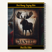 Trotse eland in sereen bos notitieboek (Achterkant)