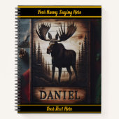 Trotse eland in sereen bos notitieboek (Voorkant)