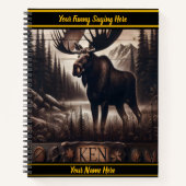 Trotse eland in vredige wildernis notitieboek (Voorkant)