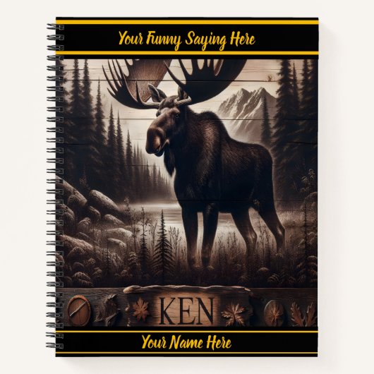 Trotse eland in vredige wildernis notitieboek (Voorkant)