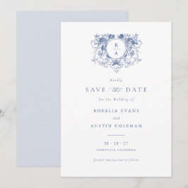 Trotse Elegante Bloemenkroon Huwelijk Bewaar de Da Kaart