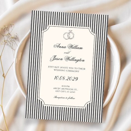 Trotse elegante bruiloft kaart