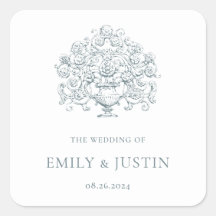 Trotse Elegante Stofblauwe Barokke Trouw