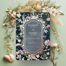 Trotse Elegante Stofblauwe Bloemige Trouw