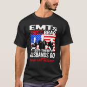 Trotse EMT echtgenoot - Grappige EMS echtgenote ci T-shirt (Voorkant)