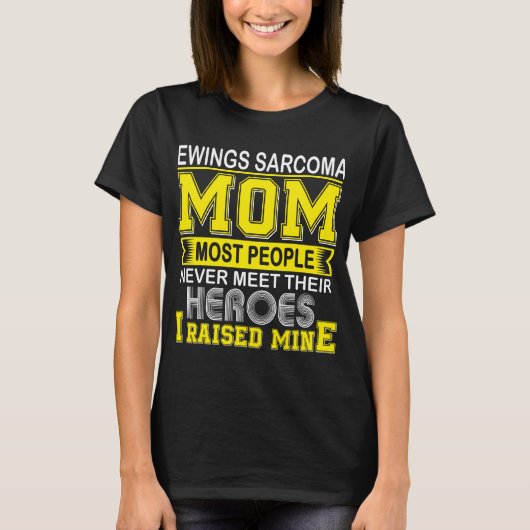 Trotse Ewings Sarcoma Moeder Ik Heb de Mijne Groot T-shirt (Voorkant)