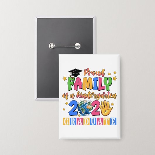 Trotse familie afgestudeerden klasse van 2025 button (Voorkant / Achterkant)