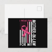 Trotse familie borstkanker krijger schoonmoeder briefkaart (Voorkant / Achterkant)