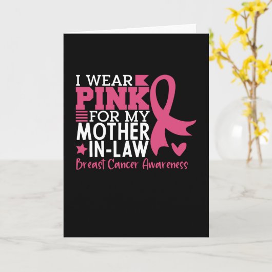 Trotse familie borstkanker krijger schoonmoeder kaart (Gele Bloem)