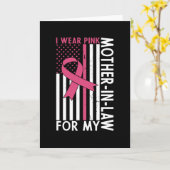 Trotse familie borstkanker krijger schoonmoeder kaart (Gele Bloem)