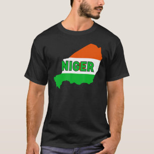 Trotse Familie en Patriottische Vlag van Land Nige T-shirt