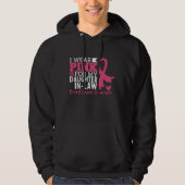 Trotse familie steun schoondochter borstkanker hoodie (Voorkant)