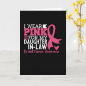 Trotse familie steun schoondochter borstkanker kaart (Gele Bloem)