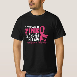 Trotse familie steun schoondochter borstkanker t-shirt