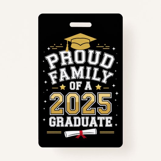 Trotse Familie Van Een Afgestudeerde In 2025 Afstu Badge (Voorkant)